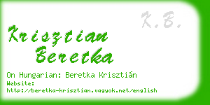 krisztian beretka business card