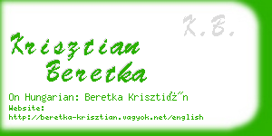 krisztian beretka business card